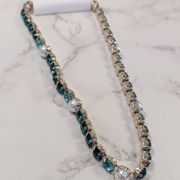 J.Crew Factory Crystal and Pearl Statement Necklace - Picture 2 of 7